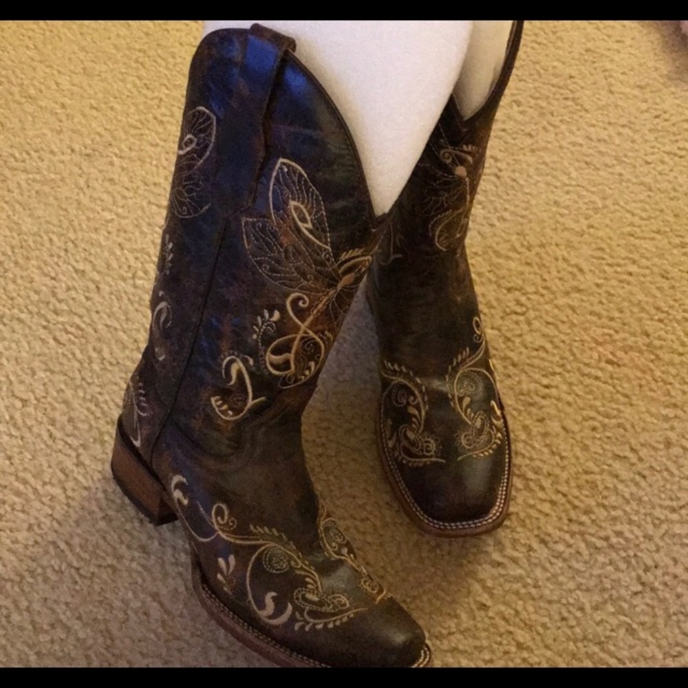 Circle G mini square toe boots